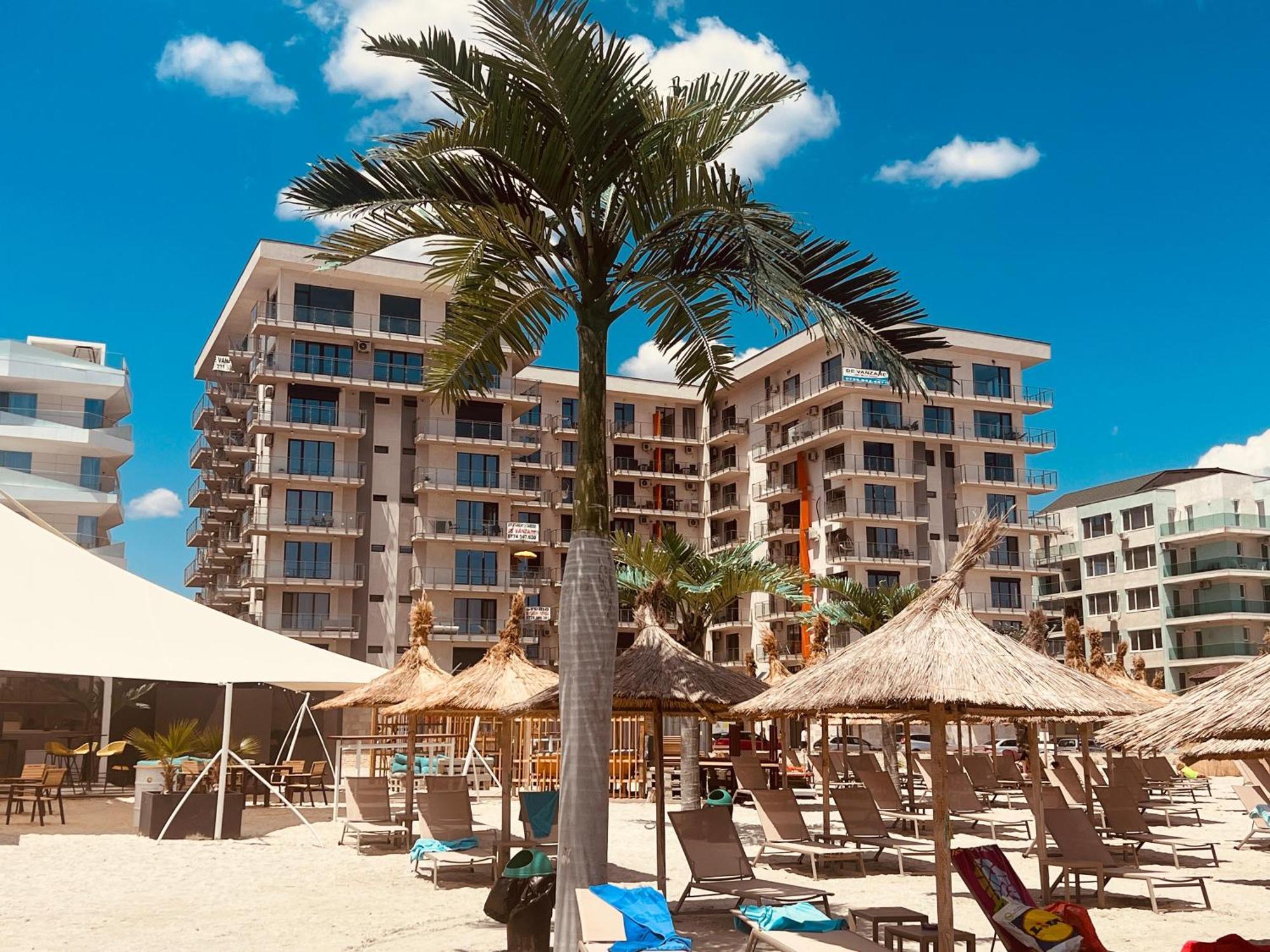Cosmopolitan - Studio Pe Plaja Cu Vedere La Mare & Loc Parcare Gratis Năvodari Exteriör bild